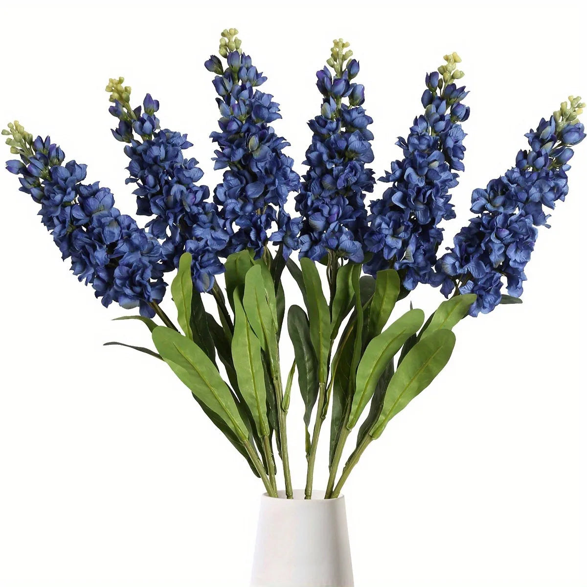 6PCS Flowers Snapdragon Antirrhinum Flowers Larkspur Flower for Table Vase Home Decor