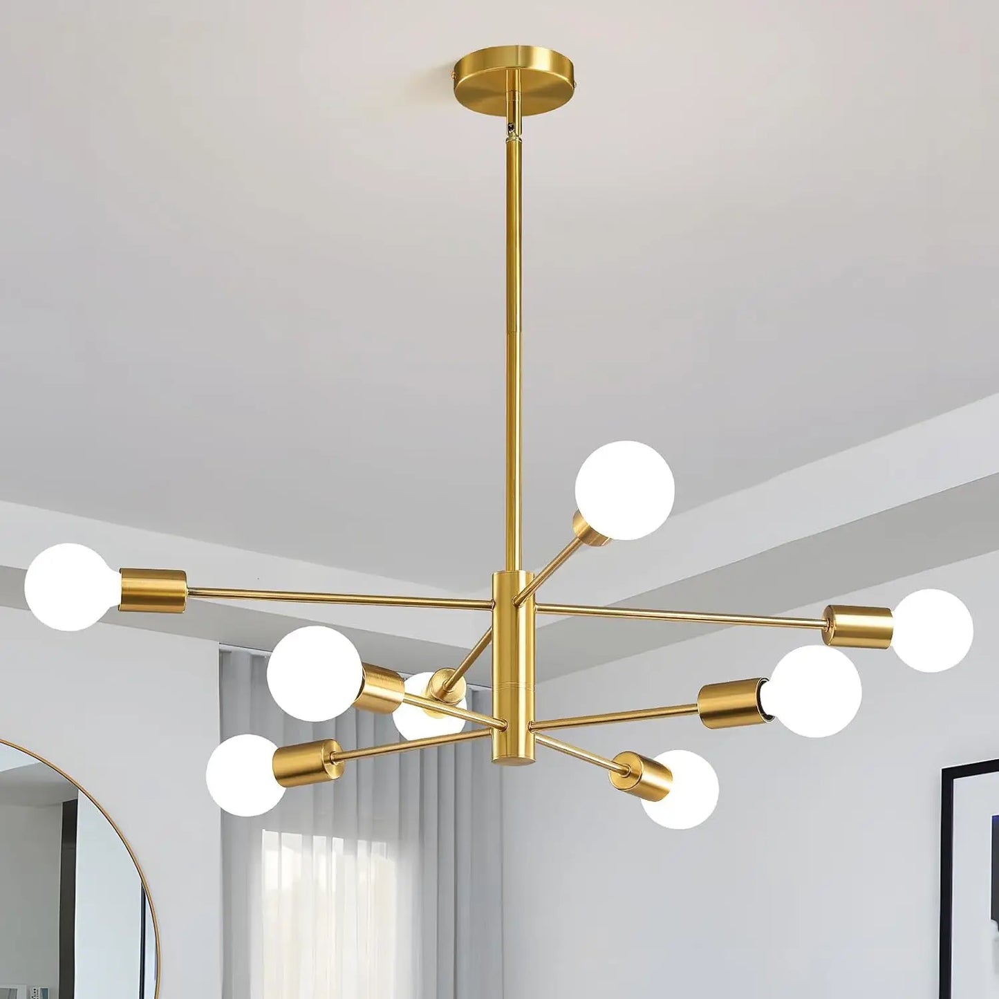 Chandelier Light Modern Dining Room Bedroom Gold/Black Ceiling Lamp