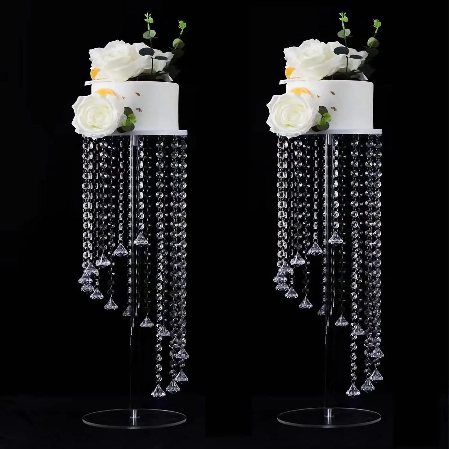 2/10 Pcs Centerpieces Decoration Flower Vase, Flower Stands Elegant Crystal Stand Tables Decor
