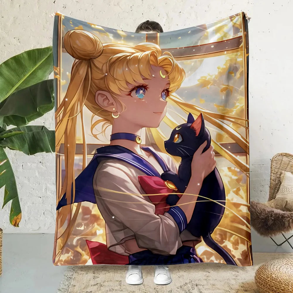 Anime Cartoon Printed Blanket Picnic Blankets Warm Blanket Soft and Comfortable Blanket
