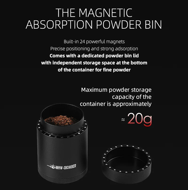 Manual Coffee Grinder for Espresso Pour Over Coffee Stainless Steel Conical Burr Adjustable Setting Barista Tools