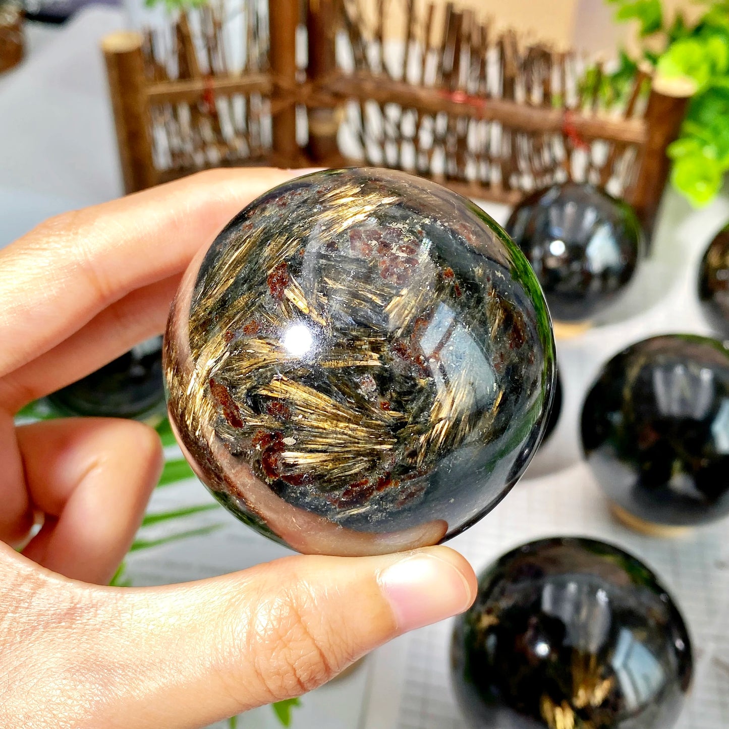 1PC Random High Quality Fireworks Sphere Natural Crystal  Crystal Decoration