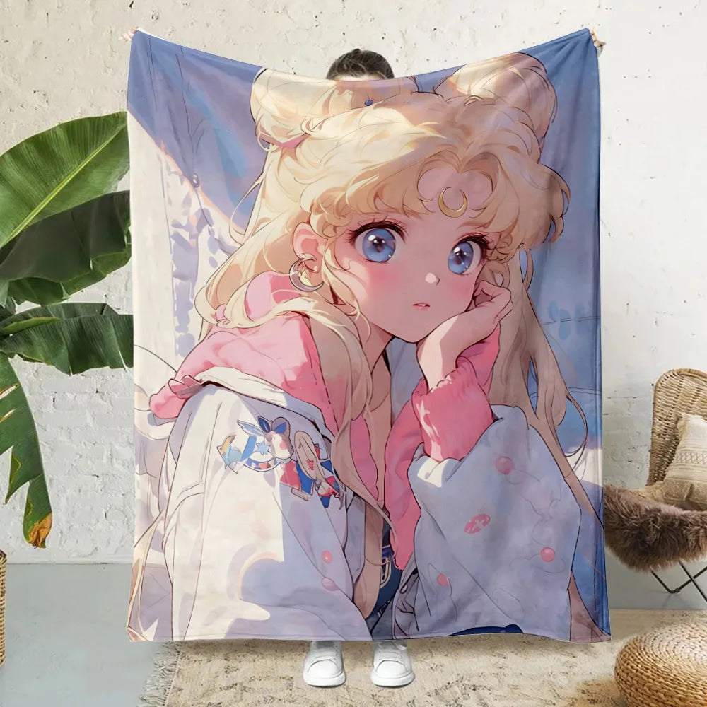Anime Cartoon Printed Blanket Picnic Blankets Warm Blanket Soft and Comfortable Blanket