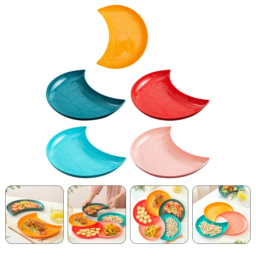 5 Pcs Multi Purpose Tray Snack Plate Dessert Dish Bowls Plates Trays Cake Stand Fruit Bowl Home Decor