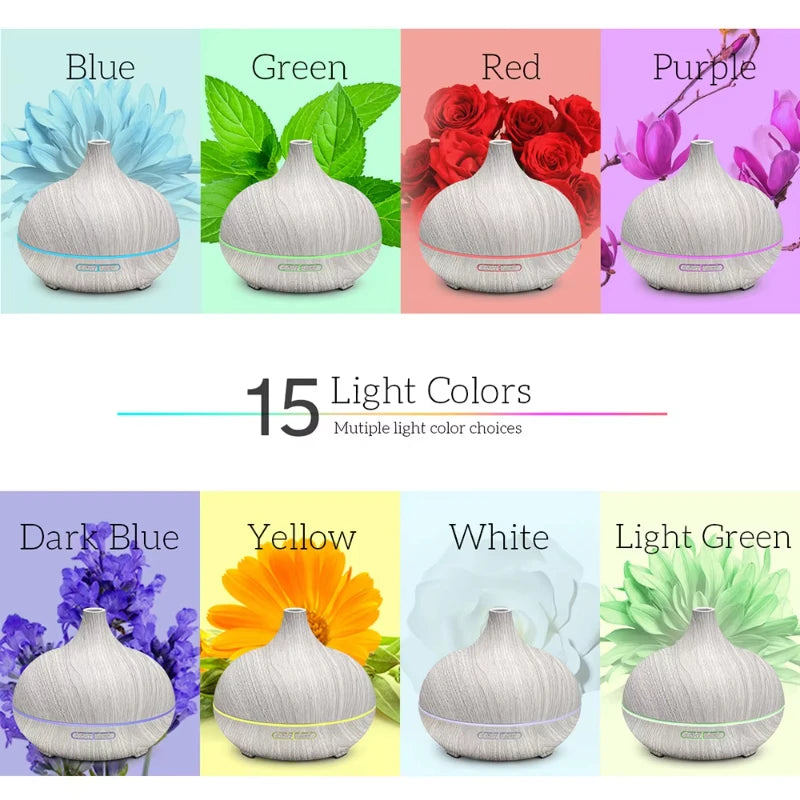 Humidifier Essential Oil Diffuser With Lights Remote Control