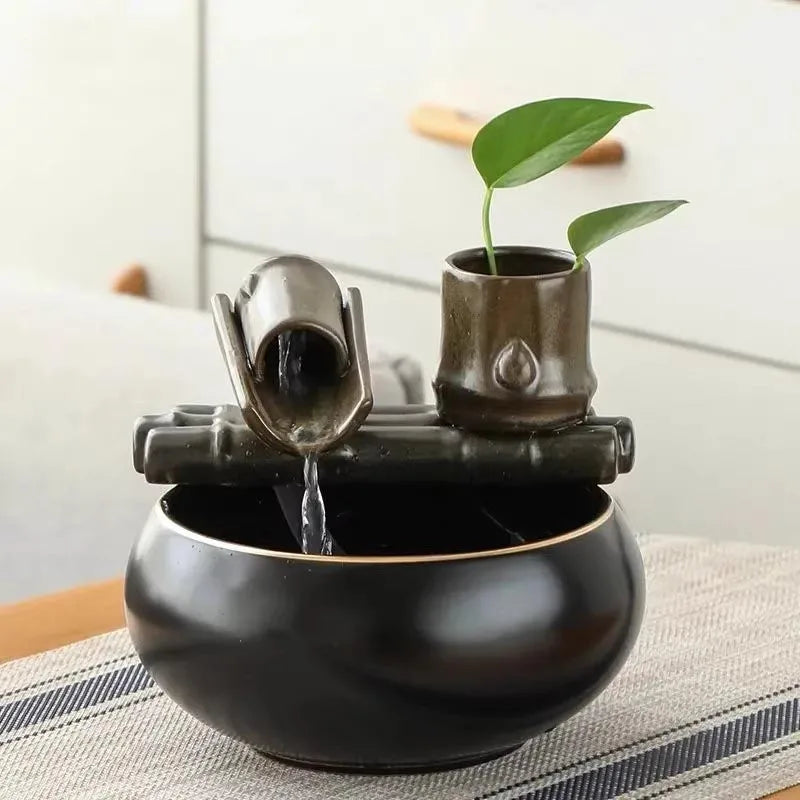 Lotus Fountain Water Tank Spray Water Humidification Atomized Fish Tank For all Rooms