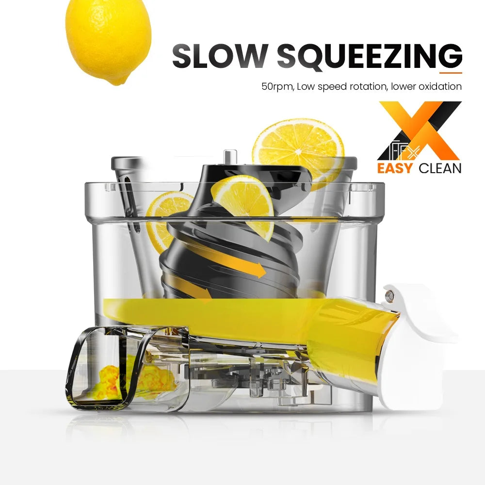 Slow Juicer Electric Juice Extractor Fruit Juice Maker Blender Easy Clean Can Make Ice Cream Mini-Pro