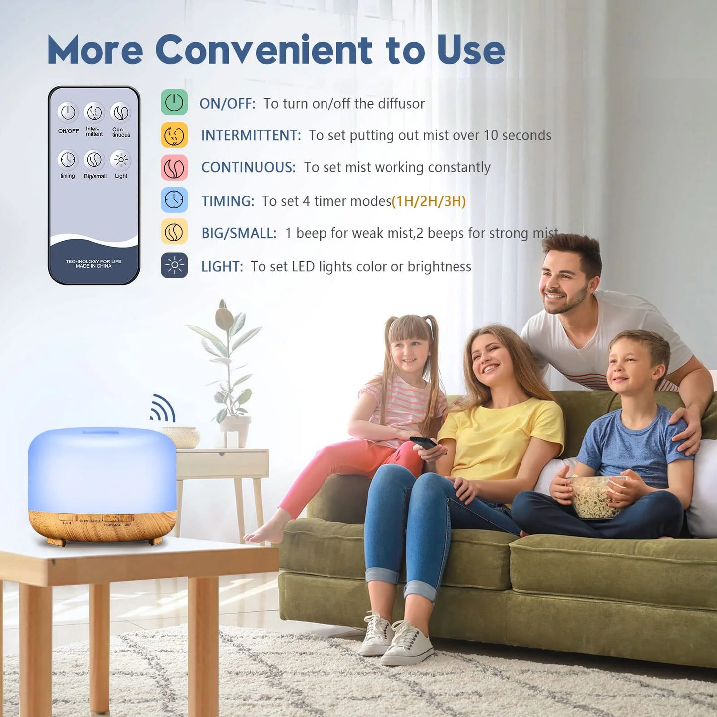 Aromatherapy Oil Diffuser, Auto Shut Off (When Water Runs Out) Essential Oil Aroma Diffuser Humidifier