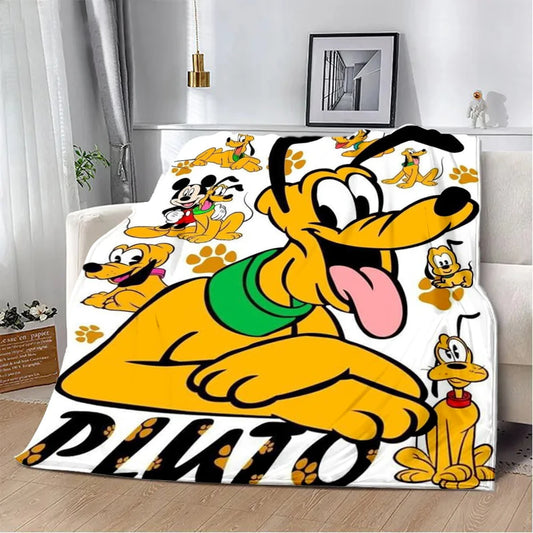 Cute Cartoon Pluto Printed Blanket  Warm Blanket Soft and Comfortable