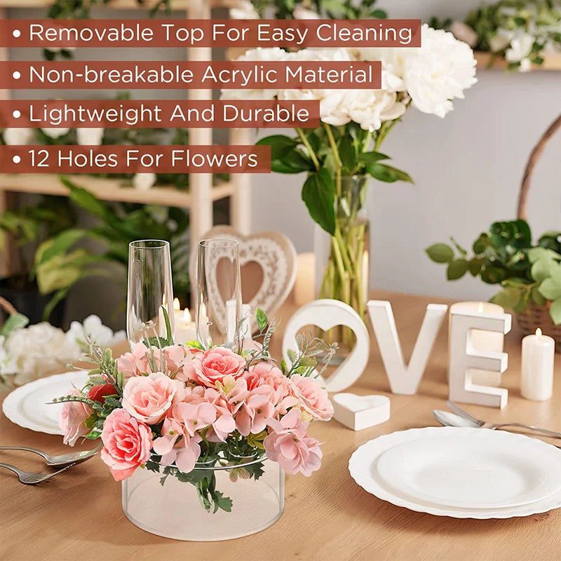 12 Hole Circular Vase,12 Hole, Perfect for Tables
