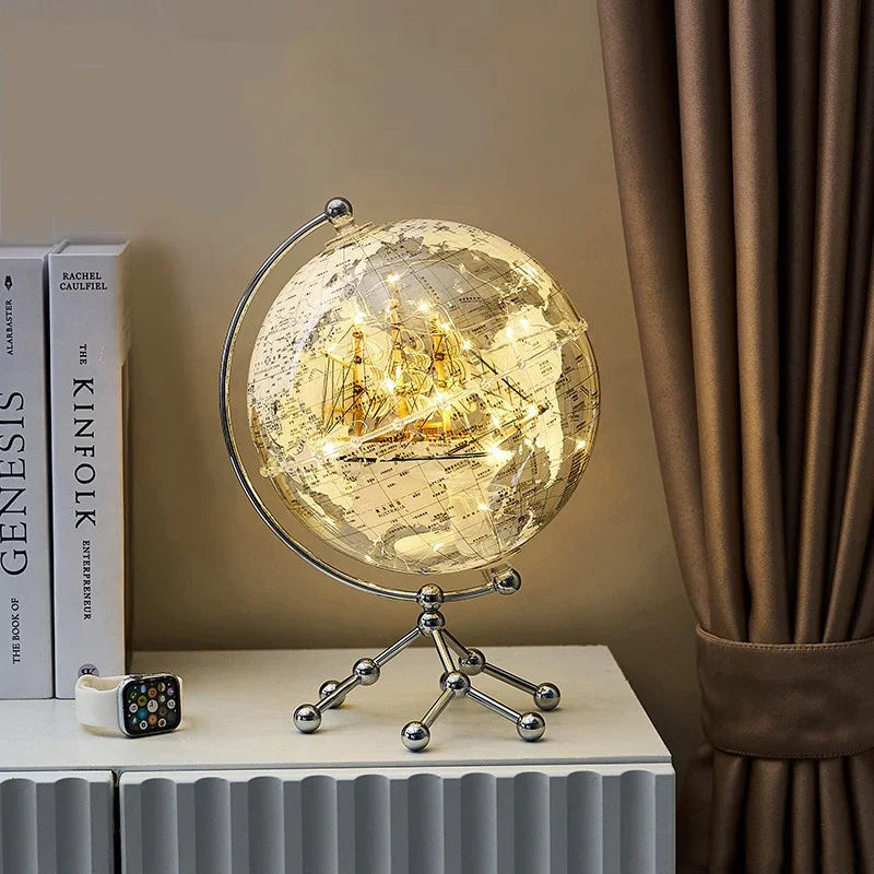 Vintage Home Decoration School Geography Teaching Supplies with Lights (Transparent Balls) Gifts