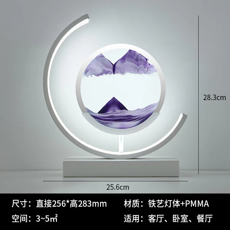 Geometric Sand Art Lamp - Adjustable Brightness, USB Powered, No Battery Needed for All Rooms