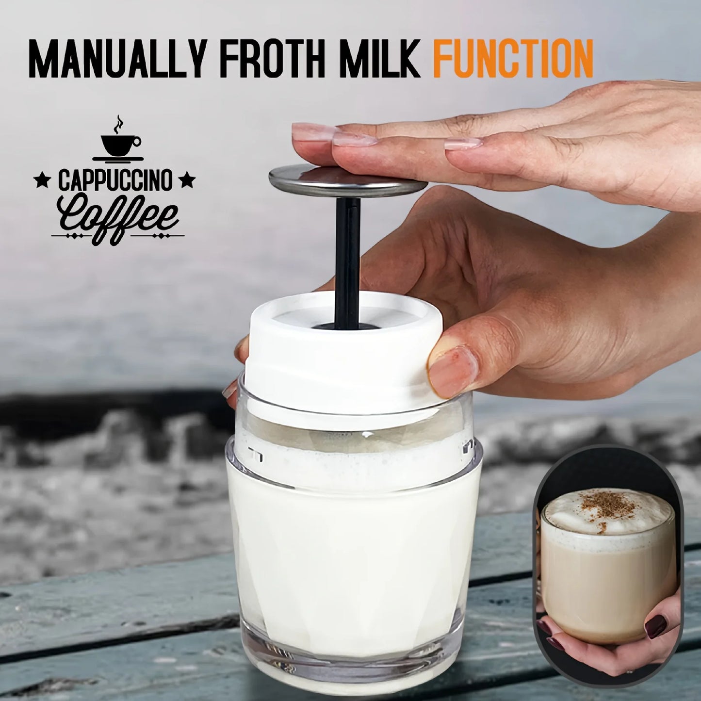 3 In1 Portable Coffee Machine Espresso For Capsule & Ground Hand Press Brewer
