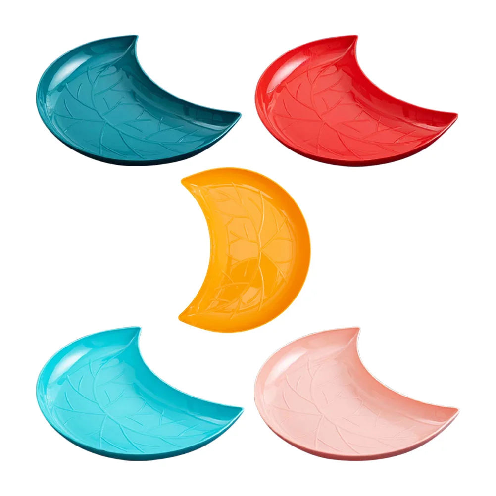 5 Pcs Multi Purpose Tray Snack Plate Dessert Dish Bowls Plates Trays Cake Stand Fruit Bowl Home Decor