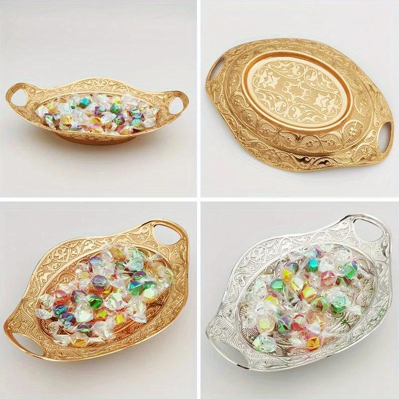 Metal Creative Plate Nut, Candy, Fruit, Snack Home Dried Fruit Plate Decoration