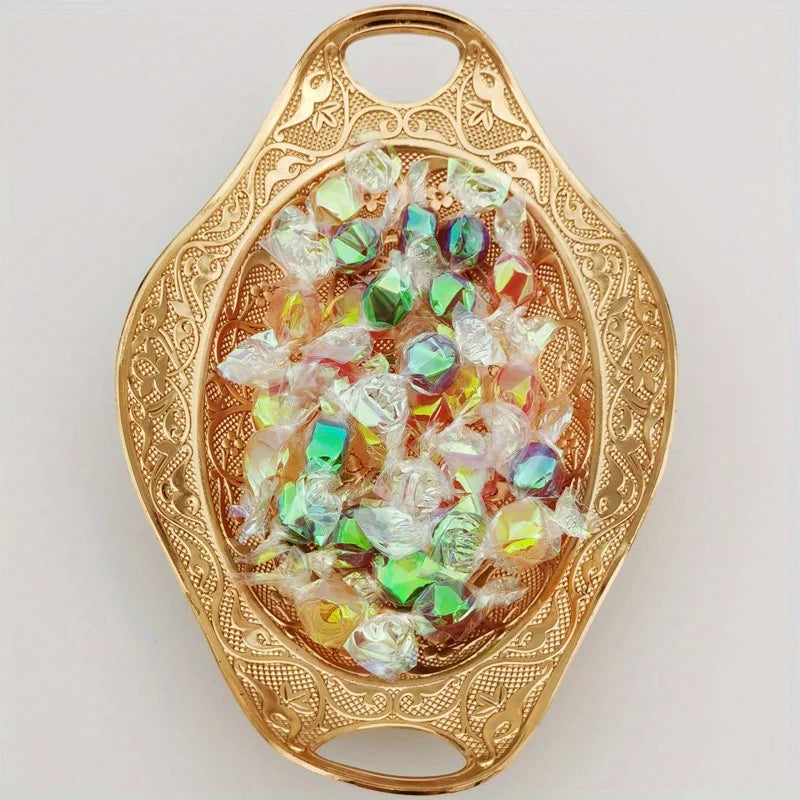 Metal Creative Plate Nut, Candy, Fruit, Snack Home Dried Fruit Plate Decoration