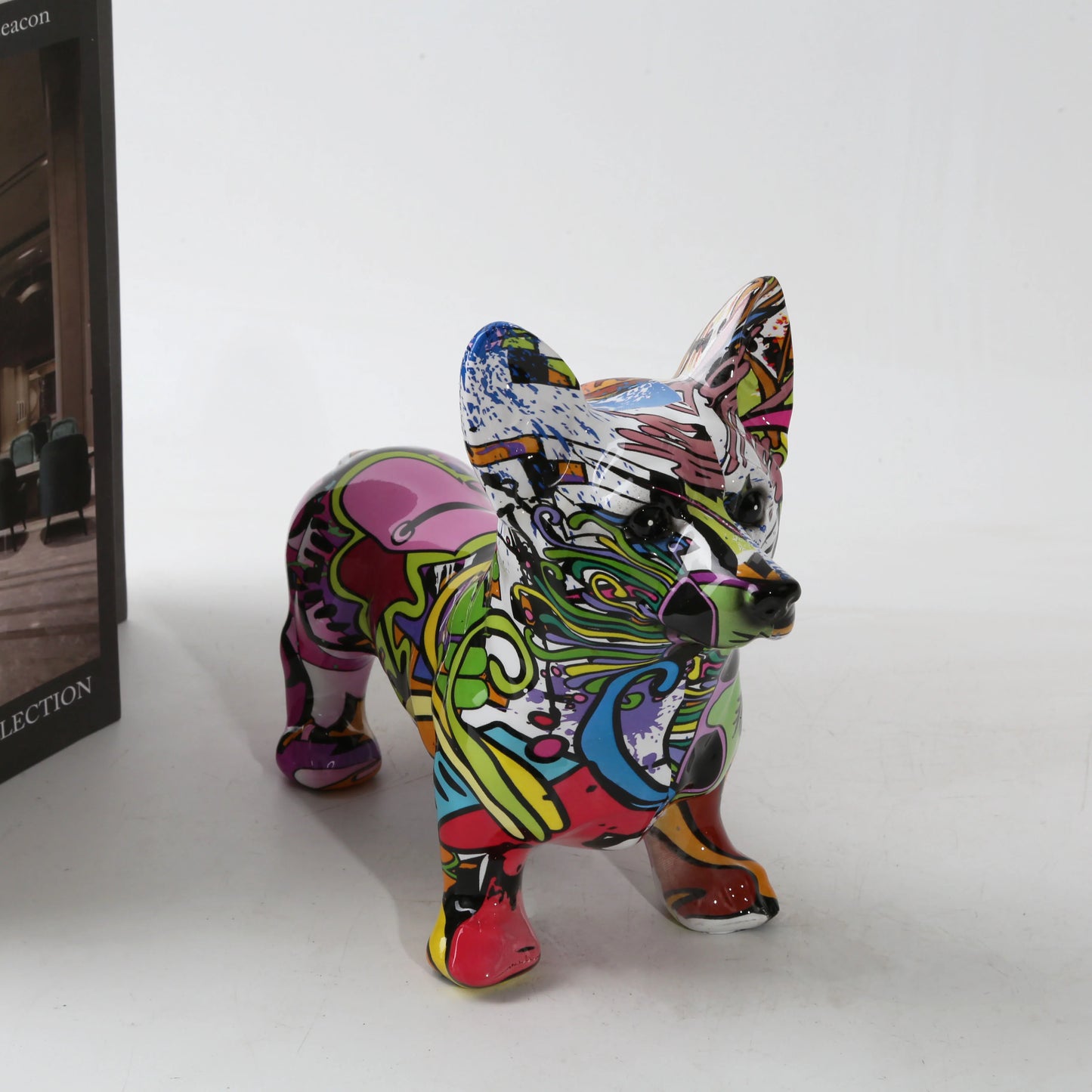 Nordic Art Graffiti Dog Painting Creative Resin Crafts Home Decor for All Rooms
