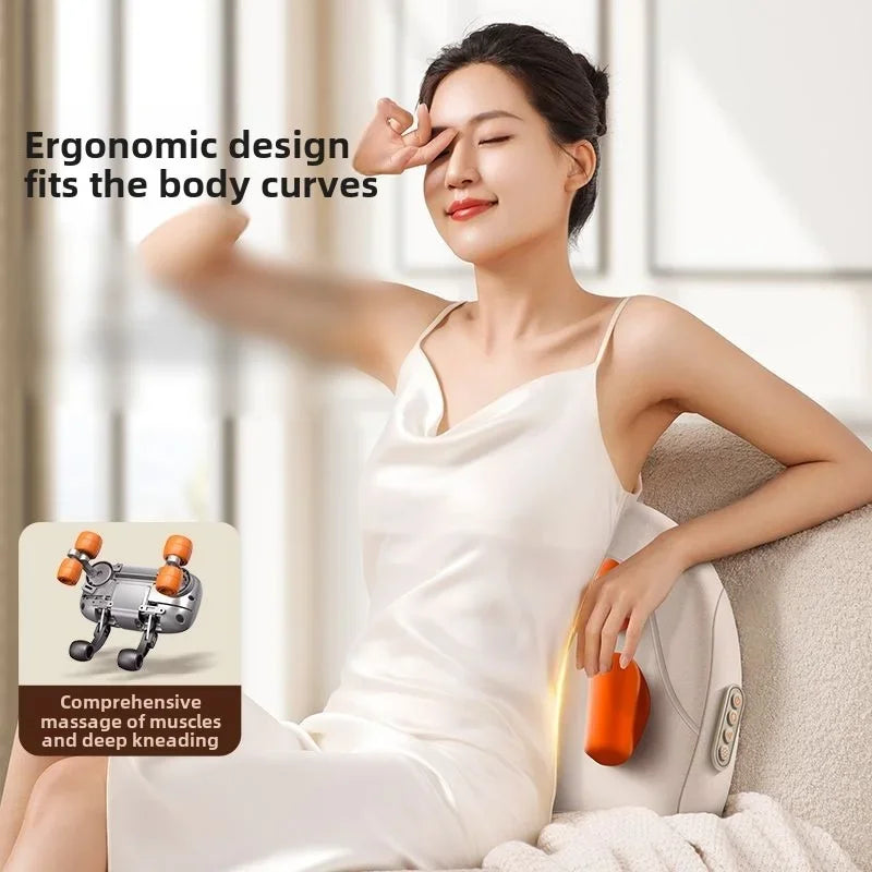 Electric Massage Pillow Wireless Home Massager Heating Waist Neck Leg Cervical Kneading