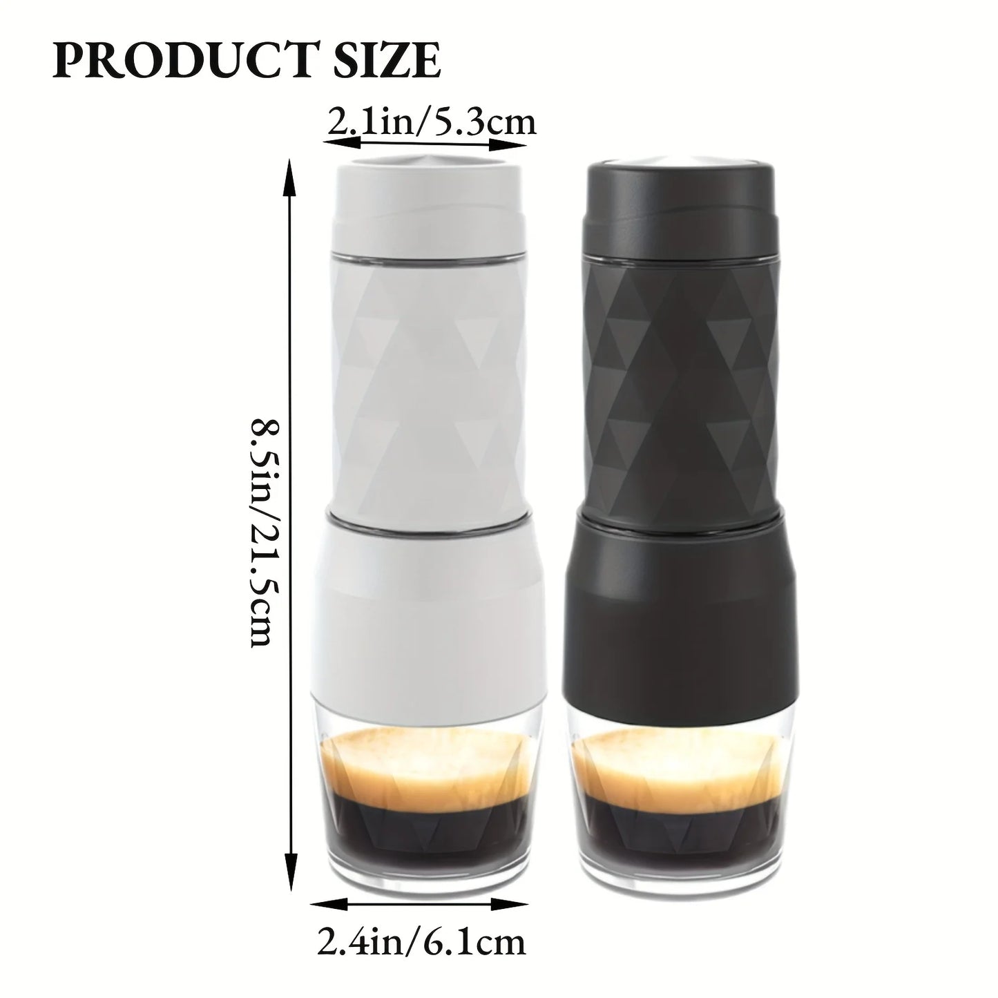 3 In1 Portable Coffee Machine Espresso For Capsule & Ground Hand Press Brewer