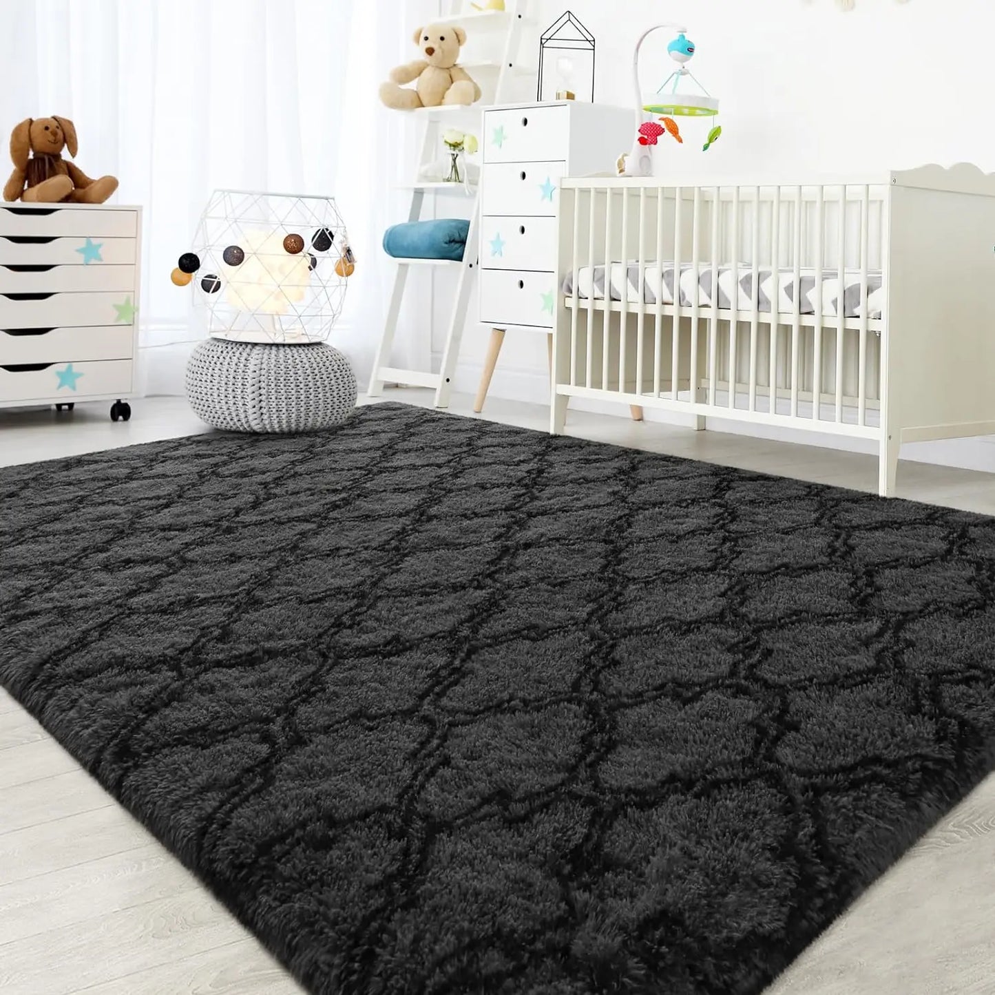 Area Rugs Super Soft Plush Fluffy Carpets Rug Non-Slip Indoor Floor Rug