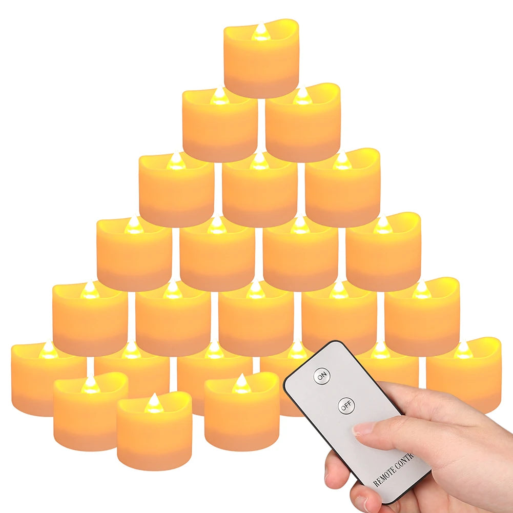 12/24Pcs Flameless LED Candle Battery Operated Flickering Candle For Home