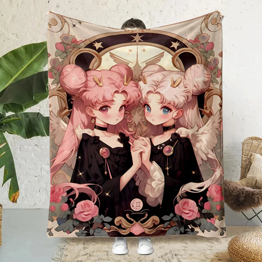 Anime Cartoon Printed Blanket Picnic Blankets Warm Blanket Soft and Comfortable Blanket