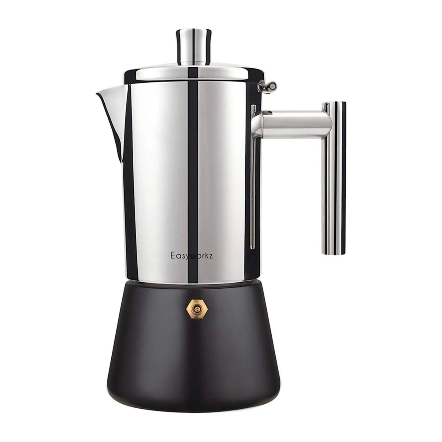 Stovetop Espresso Maker Stainless Steel Italian Coffee Machine Maker 4Cup 6.8 oz Induction Pot