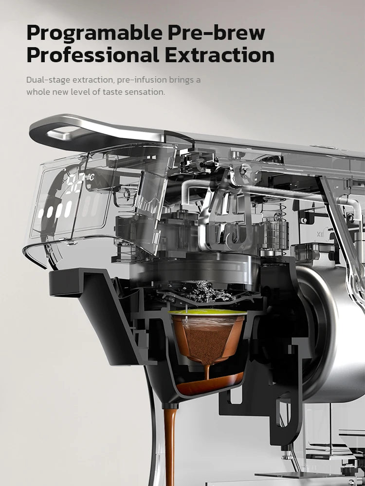 6in1 Capsule Coffee Machine Multiple Espresso Cappuccino Coffee Maker Dolce Gusto Nespresso Powder
