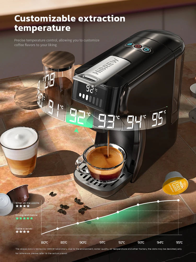 6in1 Capsule Coffee Machine Multiple Espresso Cappuccino Coffee Maker Dolce Gusto Nespresso Powder