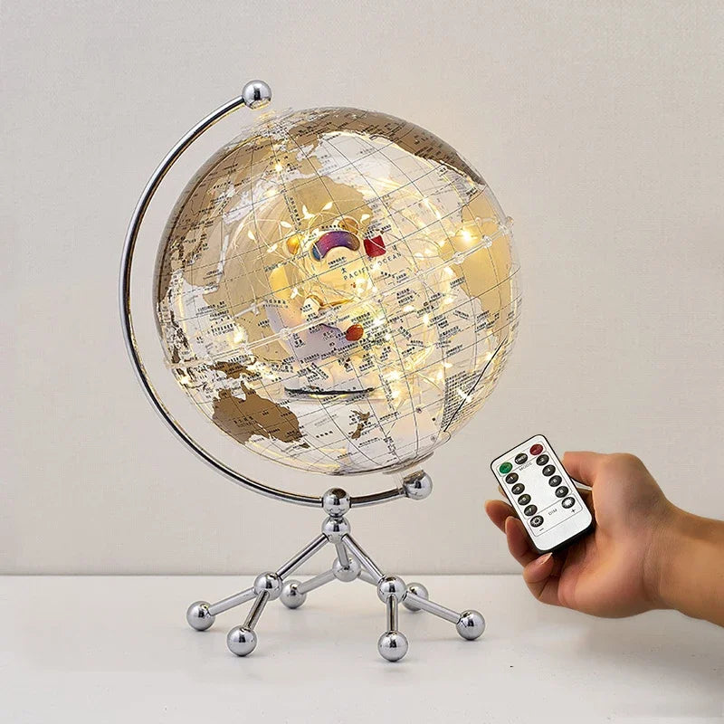 Vintage Home Decoration School Geography Teaching Supplies with Lights (Transparent Balls) Gifts