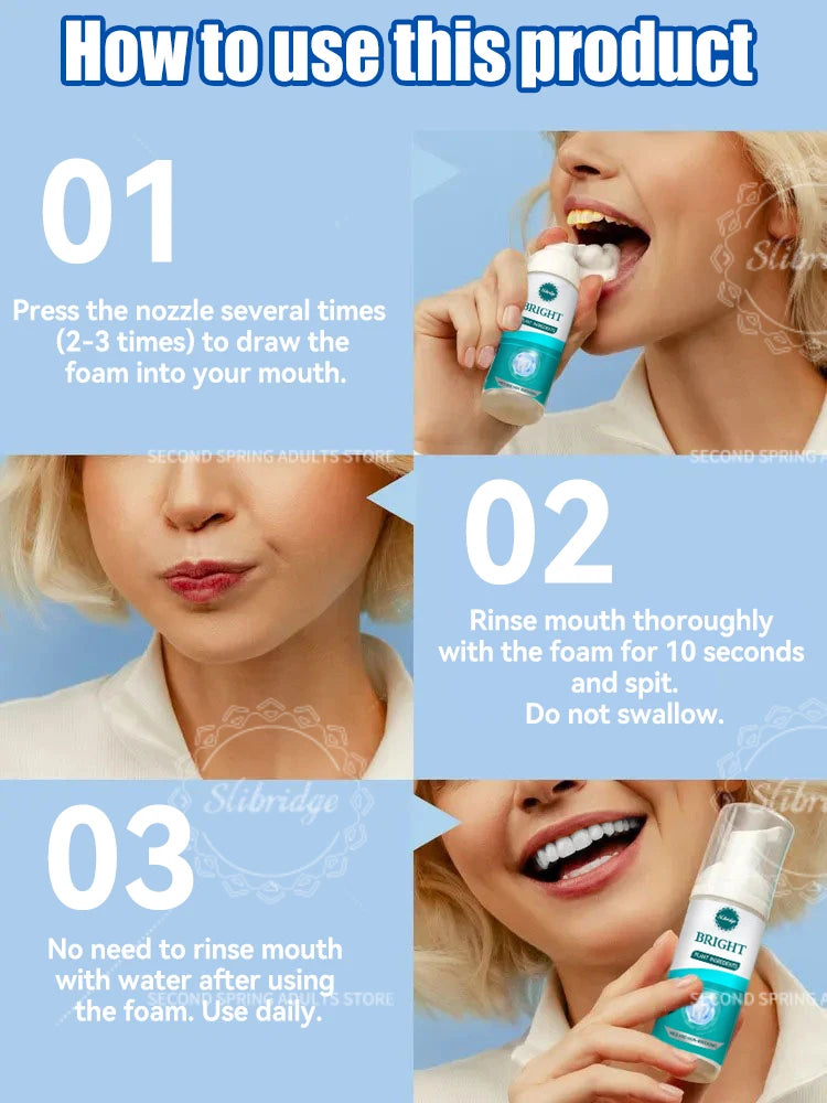 Teeth cleaning care tools, oral foam