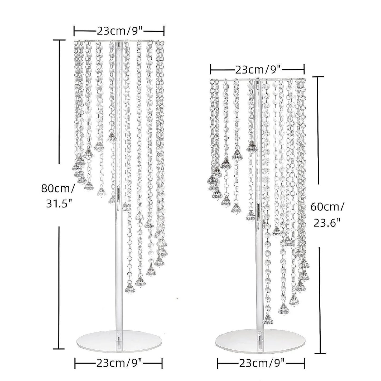 2/10 Pcs Centerpieces Decoration Flower Vase, Flower Stands Elegant Crystal Stand Tables Decor