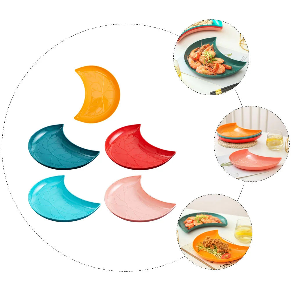 5 Pcs Multi Purpose Tray Snack Plate Dessert Dish Bowls Plates Trays Cake Stand Fruit Bowl Home Decor