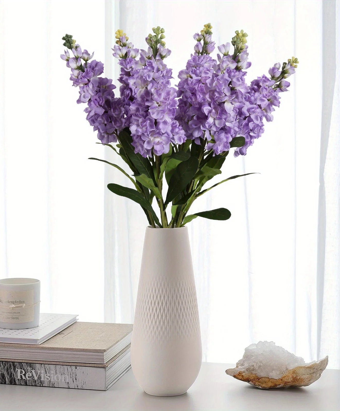 6PCS Flowers Snapdragon Antirrhinum Flowers Larkspur Flower for Table Vase Home Decor