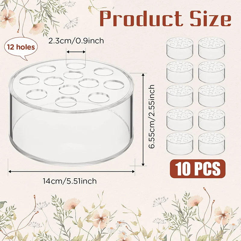 12 Hole Circular Vase,12 Hole, Perfect for Tables
