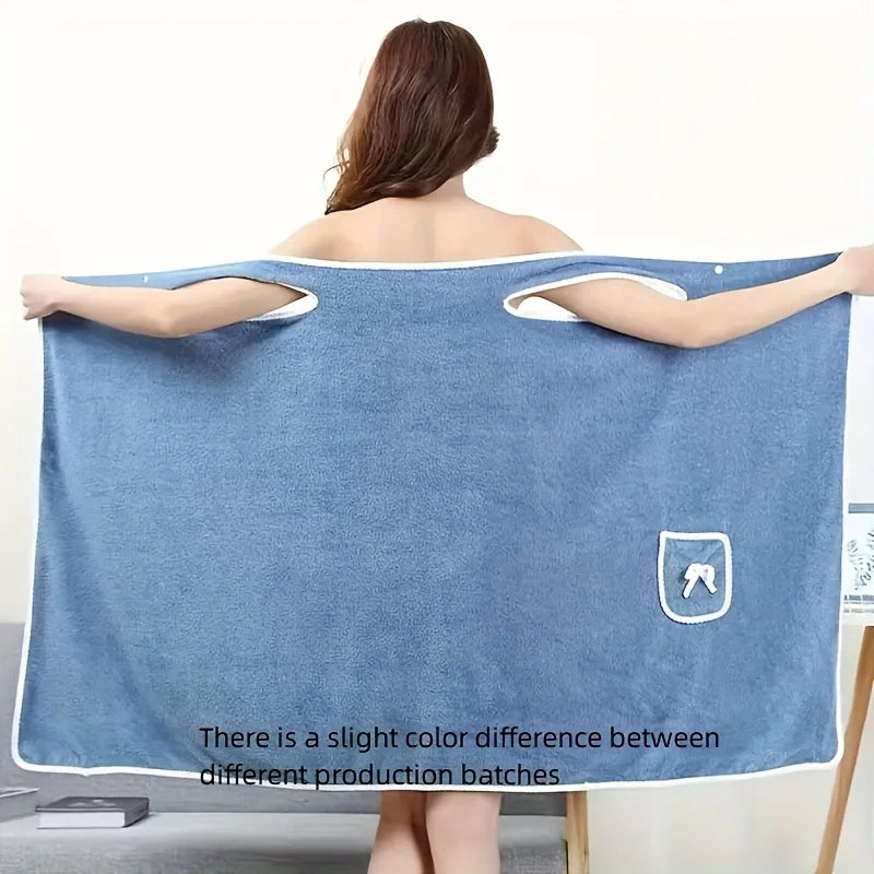 Women's Bath Towels, Wearable Fast Drying, Bathing Beach Spa Bathrobe Shower Bath And Gym Towel