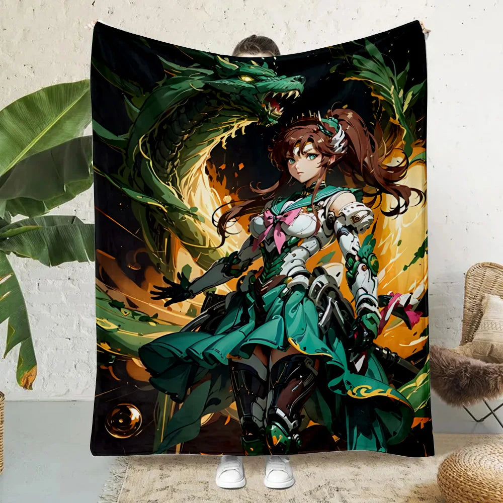 Anime Cartoon Printed Blanket Picnic Blankets Warm Blanket Soft and Comfortable Blanket