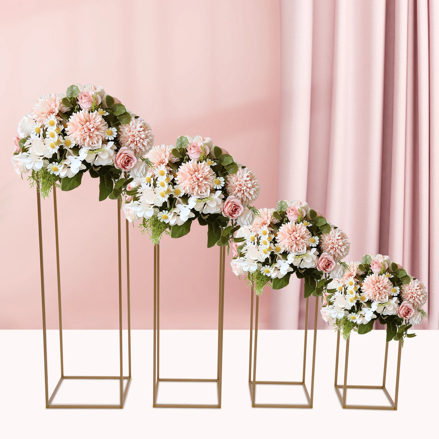 Metal Plant Stands for Decoration decor Lead Flower Stand, T-stage Decor, 4 PCs/Set
